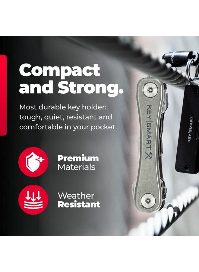 key smart KeySmart Rugged - Multi-Tool Key Holder with Bottle Opener and Pocket Clip (up to 14 Keys, Titanium)  - Image 2