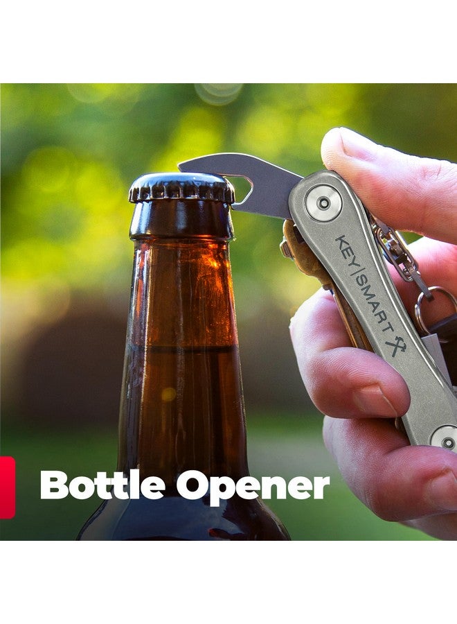 key smart KeySmart Rugged - Multi-Tool Key Holder with Bottle Opener and Pocket Clip (up to 14 Keys, Titanium)  - Image 4