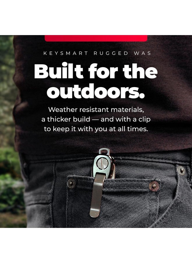key smart KeySmart Rugged - Multi-Tool Key Holder with Bottle Opener and Pocket Clip (up to 14 Keys, Titanium)  - Image 3