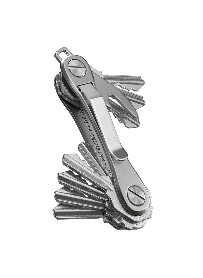key smart KeySmart Rugged - Multi-Tool Key Holder with Bottle Opener and Pocket Clip (up to 14 Keys, Titanium)  - Image 1