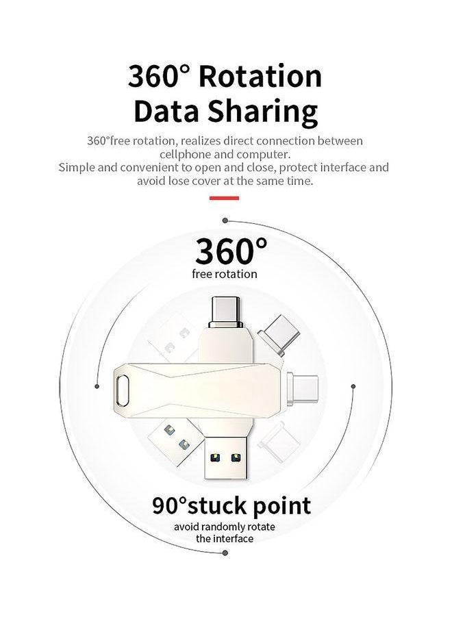 Generic 32GB Double Interface Flash Drive,High Speed USB Flash Drive ,Type-C and USB Double Interface,360-degree Rotating Protective Cover, Durable and Sturdy，for Record Data Transmission Data,for Smartphones, Computers, Tablets, PC  - Image 2