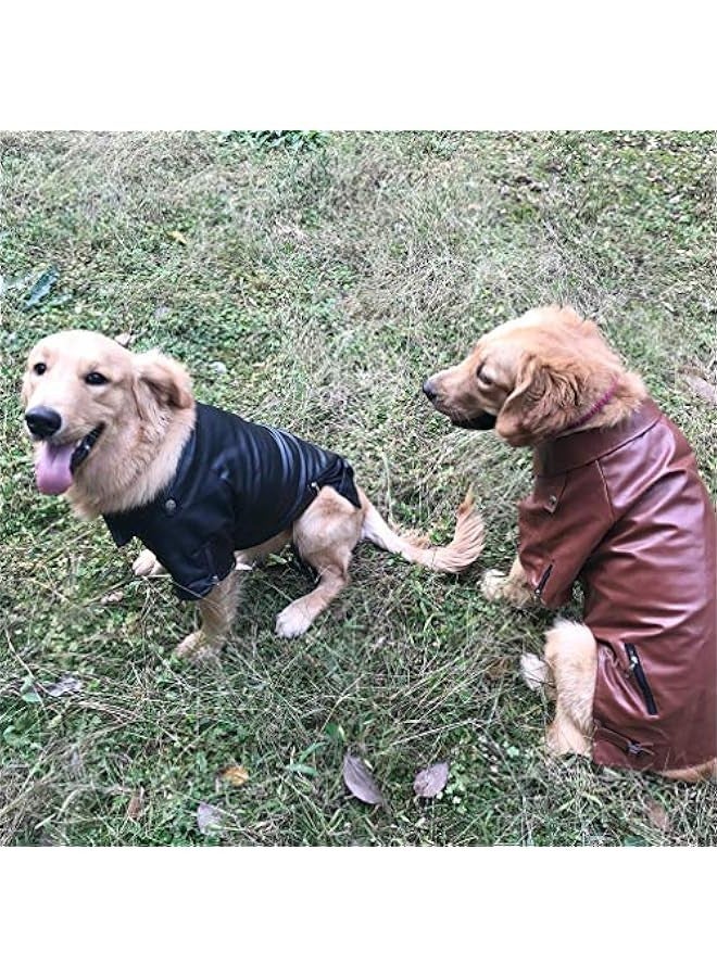 Generic Dog Leather Jacket Pet Cool Motorcycle Clothing Dog Winter Leather Jacket for Small, Medium and Large Dogs and Cats (S, Black)  - Image 3