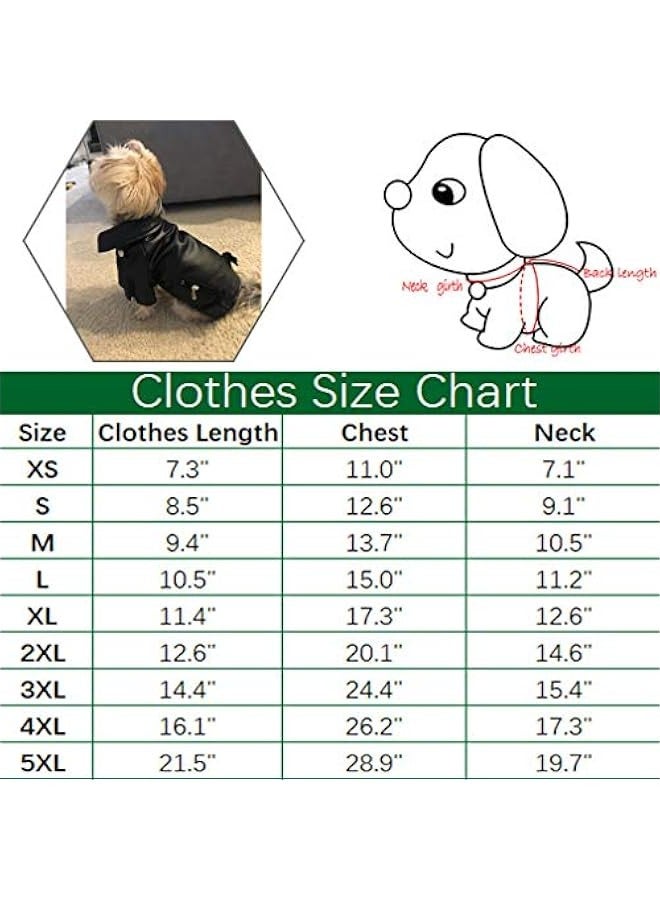 Generic Dog Leather Jacket Pet Cool Motorcycle Clothing Dog Winter Leather Jacket for Small, Medium and Large Dogs and Cats (S, Black)  - Image 4
