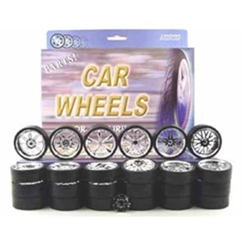YMCtoys 1:24 Scale Model Car Replacement Rims Chrome Spokes 6Set - Image 1