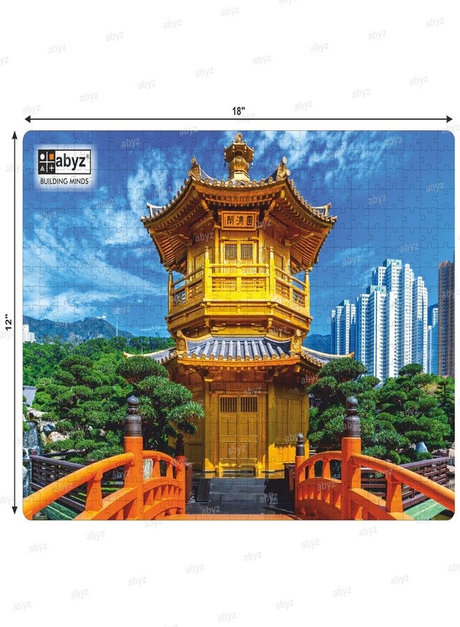 ABYZ Wooden Jigsaw Puzzle – The Chi Lin Nunnery, Hong Kong Playset for Fun Educational & Little Explorers, 500-Pieces Multicolor | Birthday Gift for (7 Plus Years) Age Kids. - Image 2