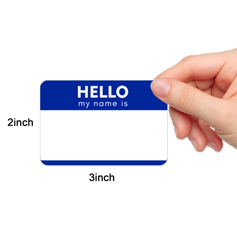 Zacool 480 Pcs Name Tag Stickers (3"x 2") Blue Hello My Name is Stickers Identification Badges, Easy Peel and Stick Name Tags for Themed Party, Family, Home, School, Office, Conferences - Image 2