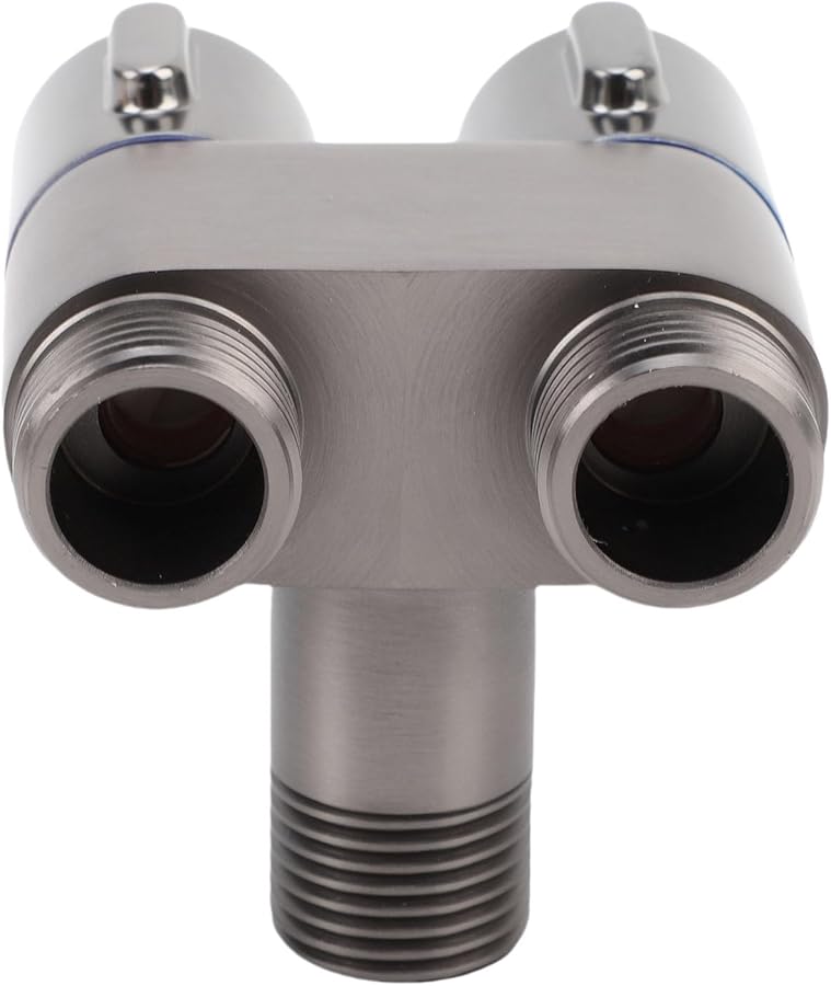 صمام زاوية مثبت على الحائط باللون الرمادي المعدني G1 2 بوصة تحكم مزدوج للمرحاض - Image 5