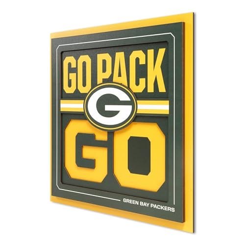 YouTheFan NFL Green Bay Packers Slogan Series 3D Wall Art - Image 1
