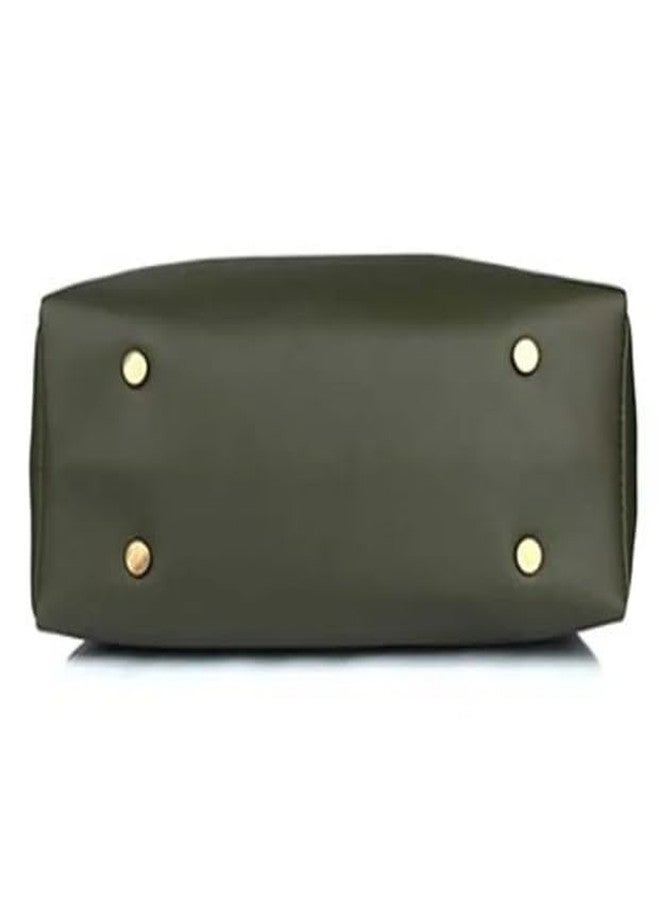 ARONPRO Fashion Women's PU Handbag Stylish Shoulder Bags- Green - Image 2