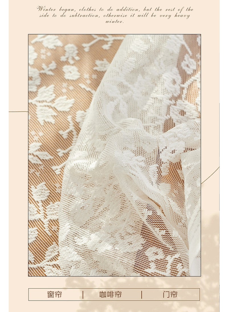 general Fashionable cotton tablecloth dustproof lace household dining table decoration cloth Square table round table can be used (size: 90*90cm) - Image 4