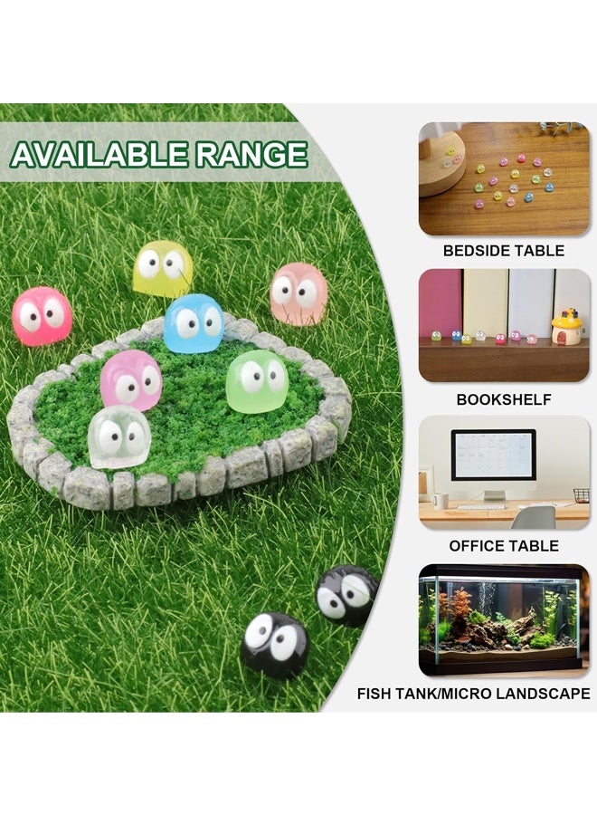 30 Pieces Cute Luminous Soot Sprites Automotive Interior Decoration Accessories for Car Rear view Mirror and Dashboard Cute Anime Decor for Home Garden Office Funny Ornament Gifts MultiColours - Image 4