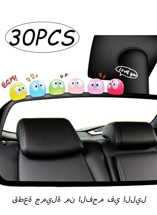 30 Pieces Cute Luminous Soot Sprites Automotive Interior Decoration Accessories for Car Rear view Mirror and Dashboard Cute Anime Decor for Home Garden Office Funny Ornament Gifts MultiColours - Image 1
