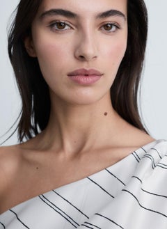 MANGO Asymmetrical Striped Blouse  - Image 4