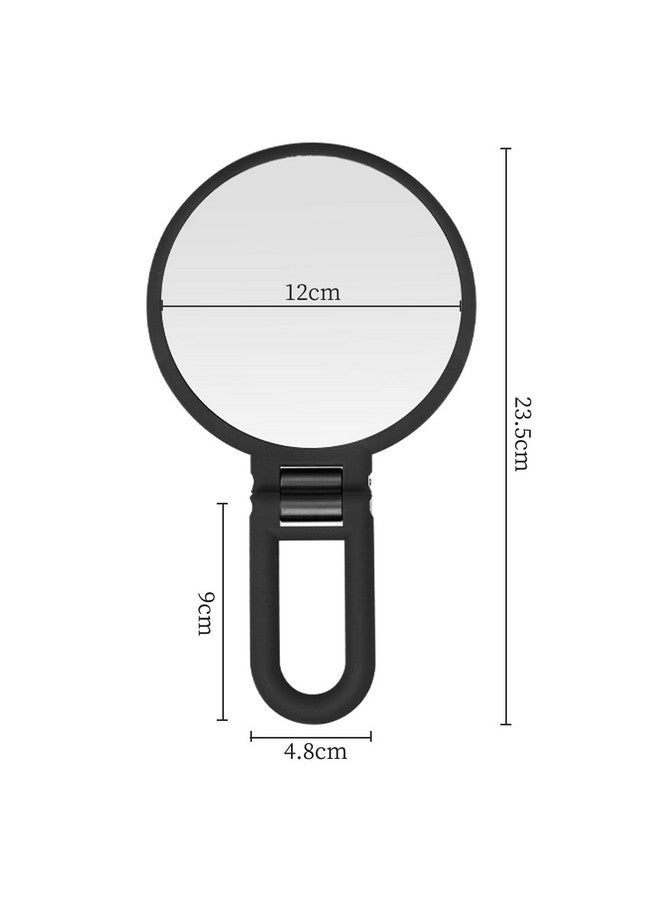 Click Charm Foldable Handheld Makeup Mirror with Double Side Folding Hand Mirror - Magnification and True Image Makeup Mirror fro Women with Adjustable Handle - Image 3