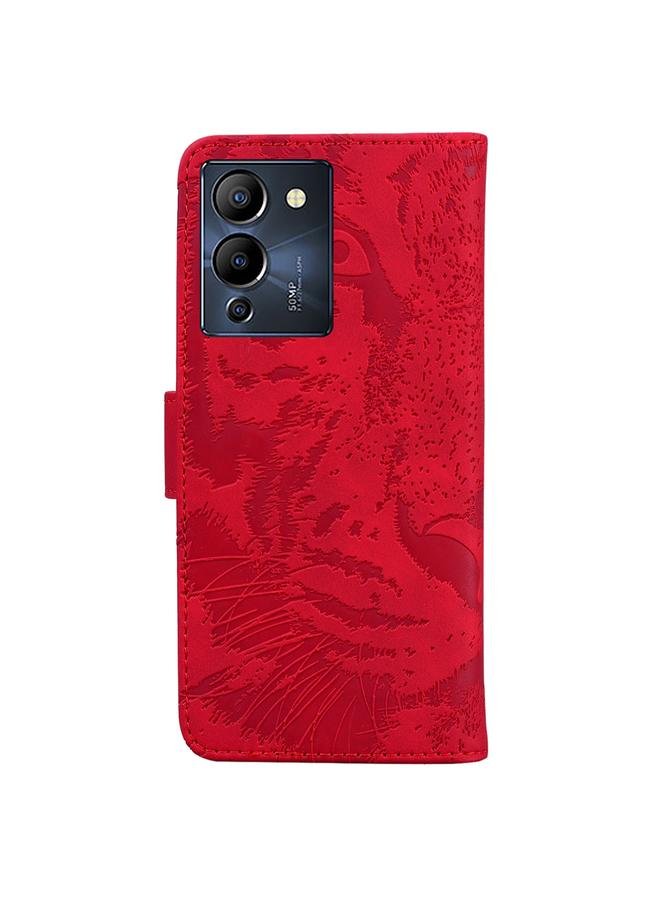 زبون جراب لهاتف Infinix Note 12 G96/X670، جراب هاتف جلدي أفقي قابل للطي بنقشة نمر - Image 3