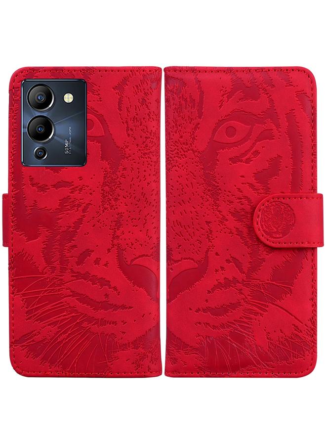 زبون جراب لهاتف Infinix Note 12 G96/X670، جراب هاتف جلدي أفقي قابل للطي بنقشة نمر - Image 1