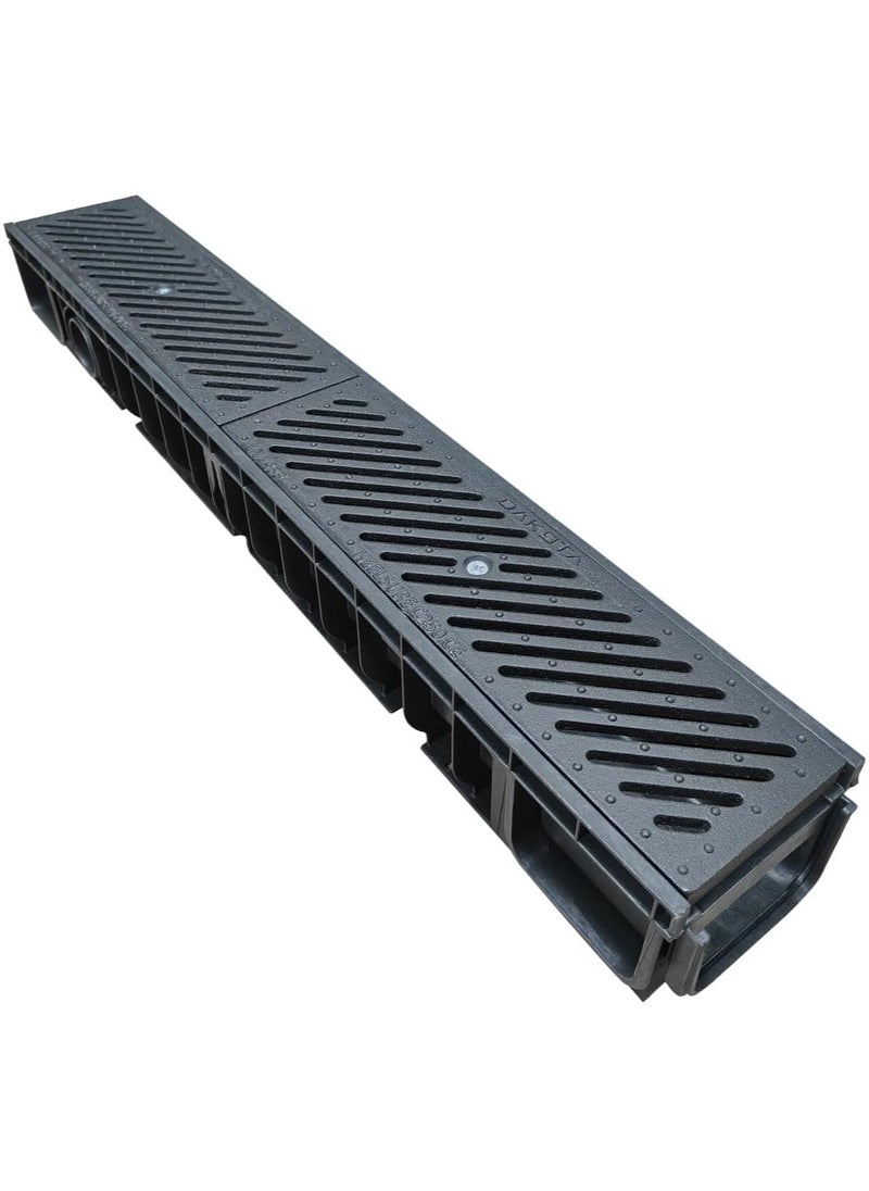 RACO RACO Floor Grating | Drainage Channel Grate for Garage, Water Rain Storm, Shower, Wet Room, Garden, Driveway – 1Mtr Length (Cast Iron)  - Image 1