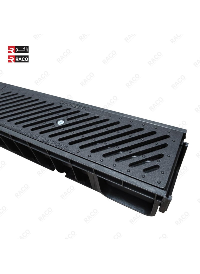 RACO RACO Floor Grating | Drainage Channel Grate for Garage, Water Rain Storm, Shower, Wet Room, Garden, Driveway – 1Mtr Length (Cast Iron)  - Image 3