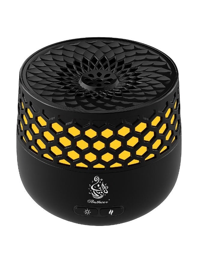 Bukhoon Modern USB Rechargeable Electronic Incense Burner – Sleek Black Arabic Bakhoon Censer Portable & Stylish Design  Ideal for Home Office  Car  Travel & Gifting Use - Image 1