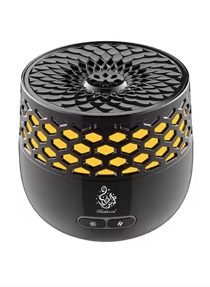 Bukhoon Modern USB Rechargeable Electronic Incense Burner – Sleek Black Arabic Bakhoon Censer Portable & Stylish Design  Ideal for Home Office  Car  Travel & Gifting Use - Image 3