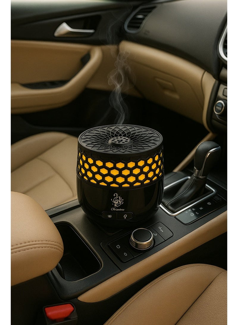 Bukhoon Modern USB Rechargeable Electronic Incense Burner – Sleek Black Arabic Bakhoon Censer Portable & Stylish Design  Ideal for Home Office  Car  Travel & Gifting Use - Image 4