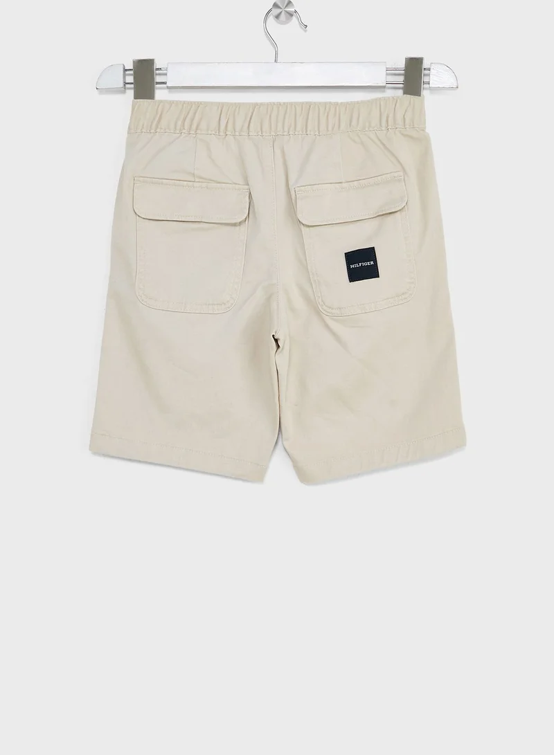 TOMMY HILFIGER Kids Belted Comfort Chino Shorts