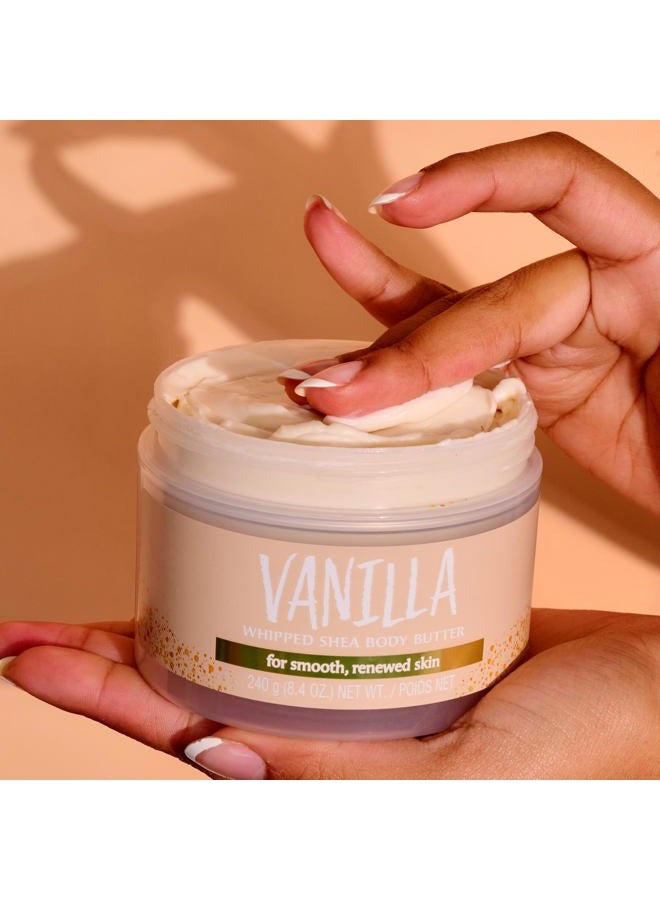 Tree Hut زبدة الجسم بالشيا المخفوقة بنكهة الفانيليا، ترطيب طويل الأمد لبشرة ناعمة وسلسة، عناية أساسية مغذية للجسم، مرطب خفيف الوزن، هدية العطلات وهدية في الجوارب، 8.4 أونصة سائلة - Image 2