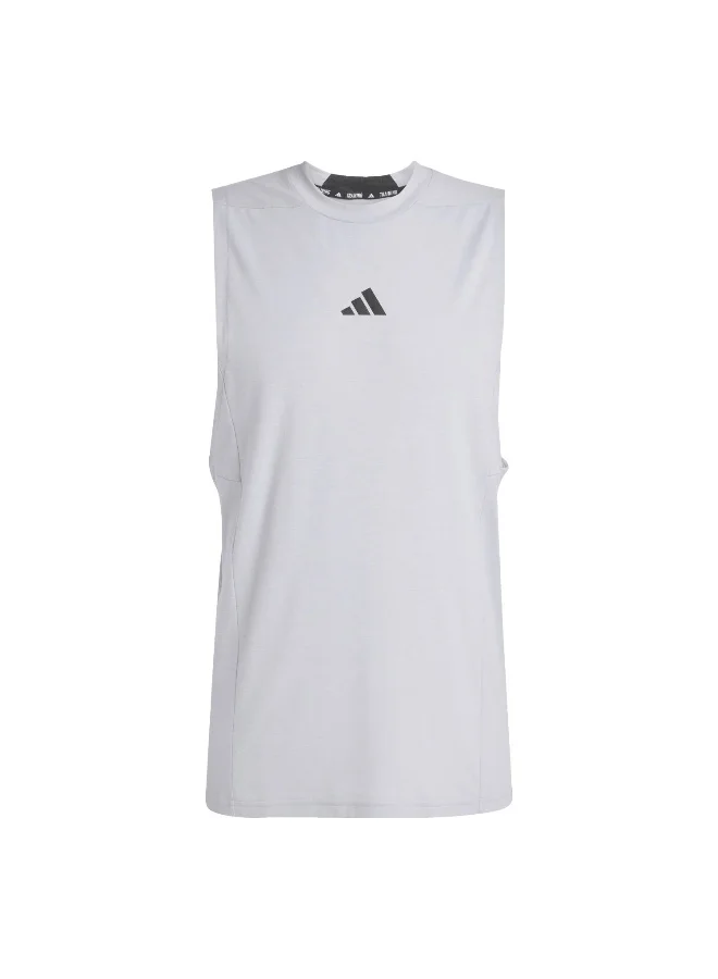 Adidas Adidas D4T Tank M Grey Training Tops For Men