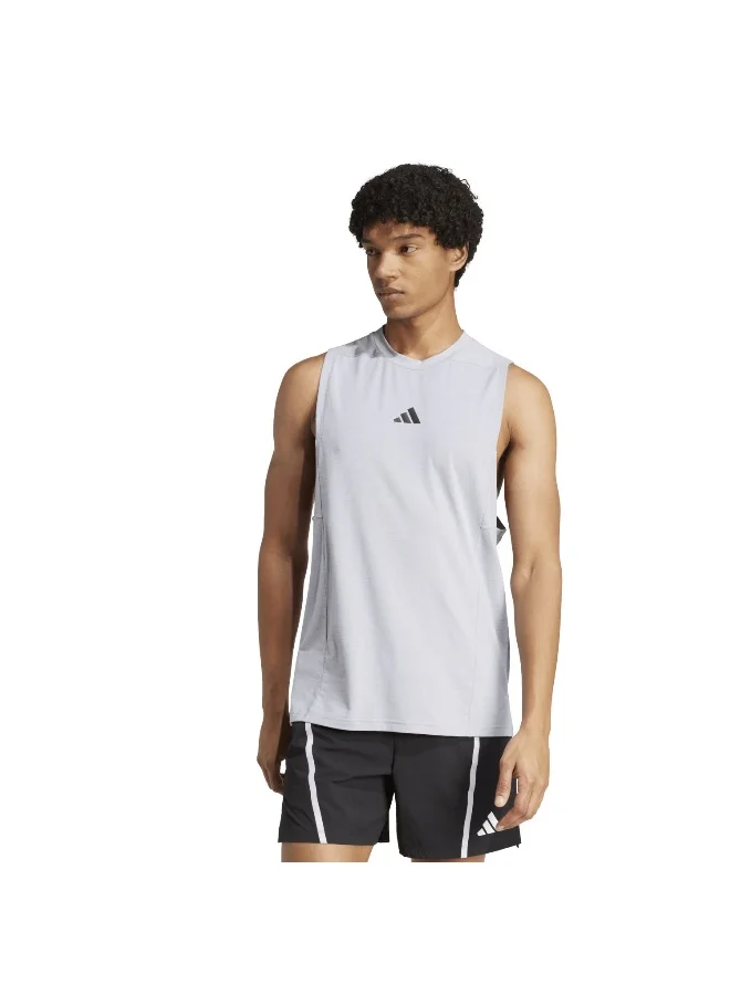 Adidas Adidas D4T Tank M Grey Training Tops For Men
