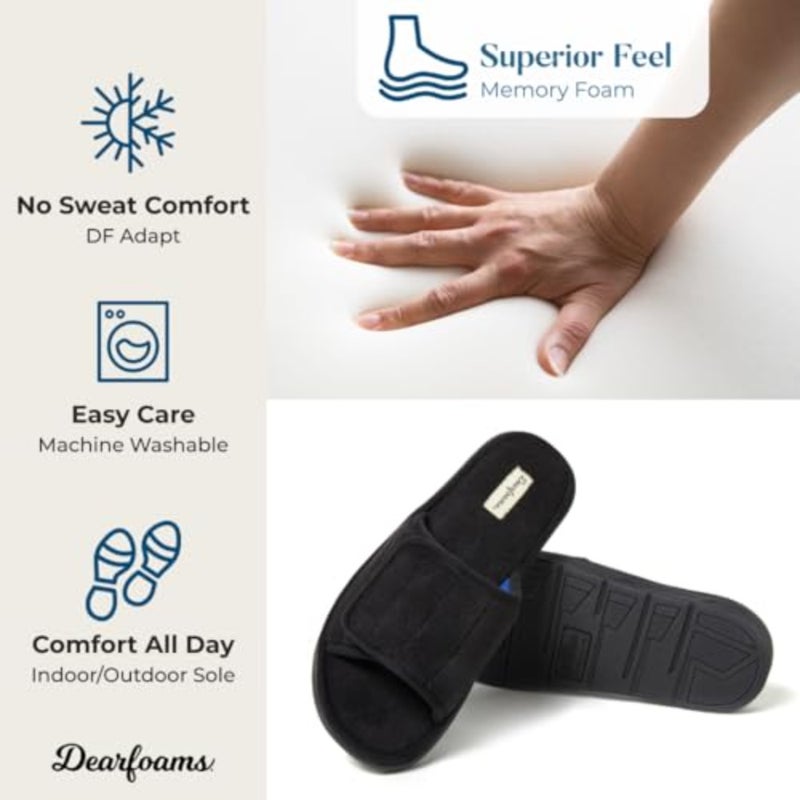 Men's Adjustable Indoor/Outdoor Memory Foam Machine Washable Summer Slide Slipper - Image 4