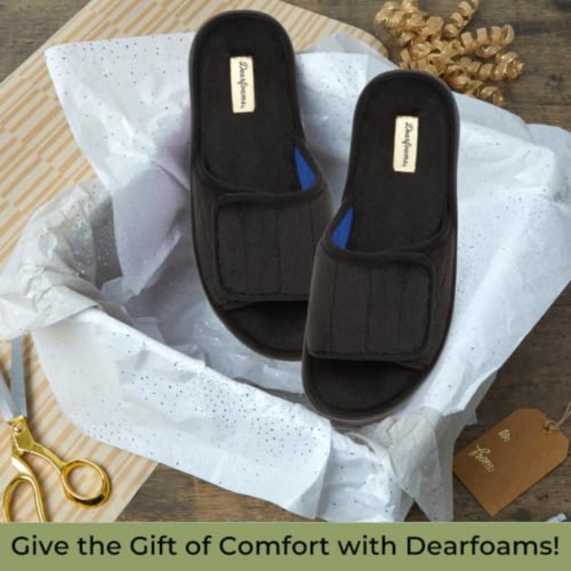 Men's Adjustable Indoor/Outdoor Memory Foam Machine Washable Summer Slide Slipper - Image 5