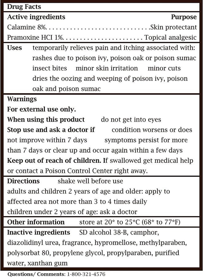 Caladryl Pink Calamine Skin Protectant Plus Itch Relief, 6 Ounce Bottle (2 Packs(6.0 Ounce - Image 3