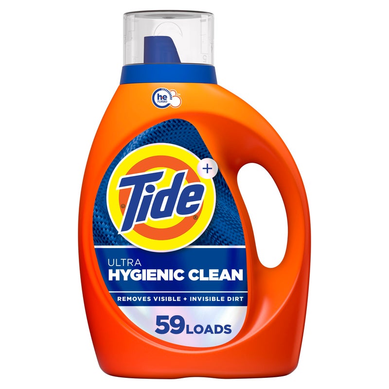 Tide Hygienic Clean Heavy 10X Duty Laundry Detergent Liquid Soap, Original Scent, HE Compatible, 59 Loads, 84 fl oz - Image 1