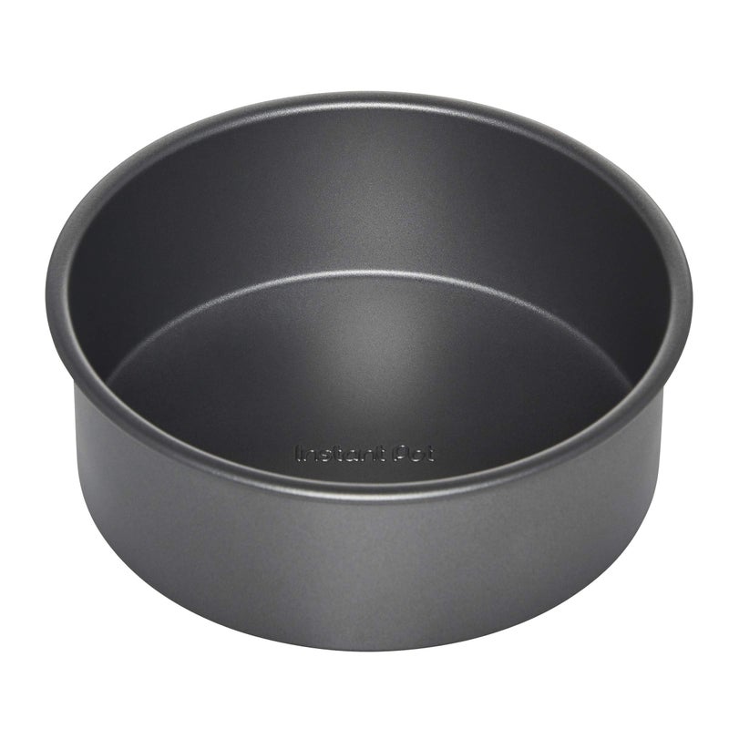 Instant Pot Official Round Cake Pan, 7.7-Inch, Gray - Nonstick, Heavy-Duty, Oven Safe, Ideal for Baking, Cooking, Storing - Compatible with 6-Quart & 8-Quart Cookers, Vortex Air Fryer, Duo Crisp - Image 1
