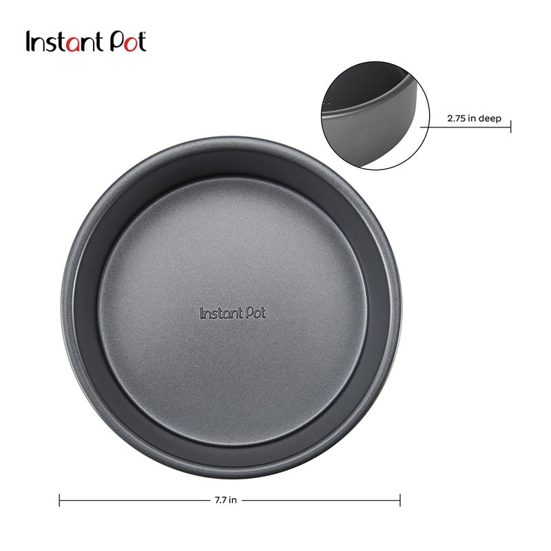 Instant Pot Official Round Cake Pan, 7.7-Inch, Gray - Nonstick, Heavy-Duty, Oven Safe, Ideal for Baking, Cooking, Storing - Compatible with 6-Quart & 8-Quart Cookers, Vortex Air Fryer, Duo Crisp - Image 3