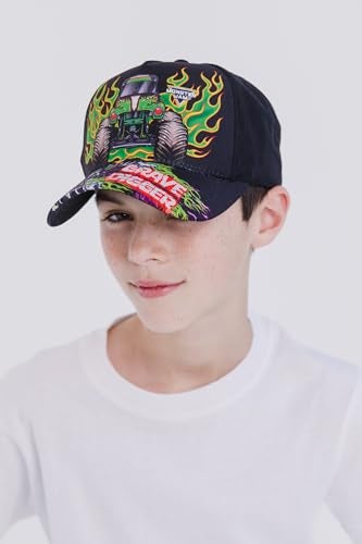 Monster Jam Grave Digger One Size Adjustable Snapback Baseball Cap Hat Grave Digger Black OS Youth - Image 3