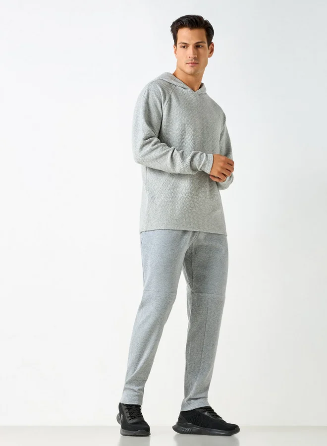 ADOT by Splash Textured Hoodie with Kangaroo Pocket