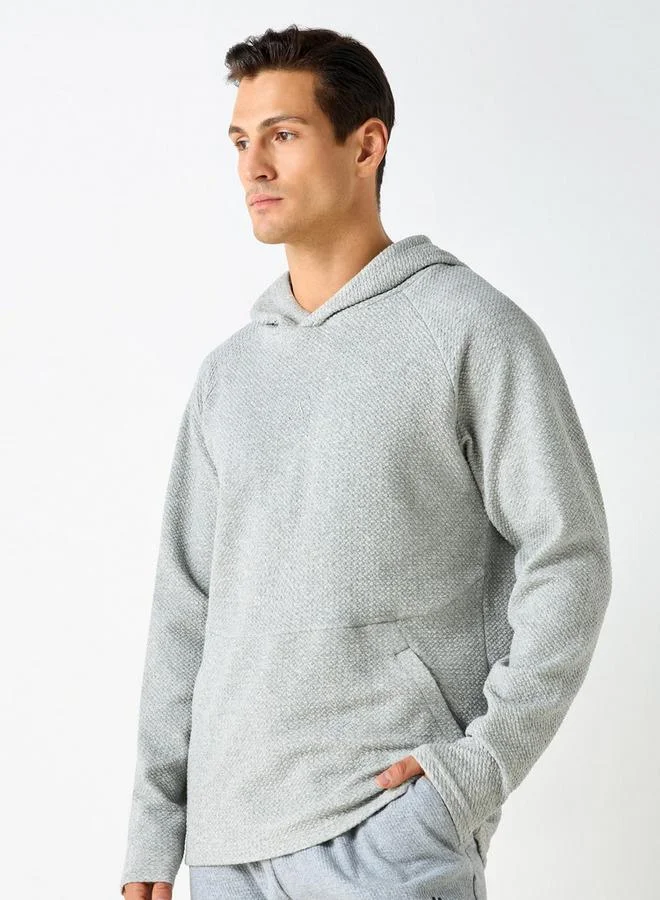 ADOT by Splash Textured Hoodie with Kangaroo Pocket