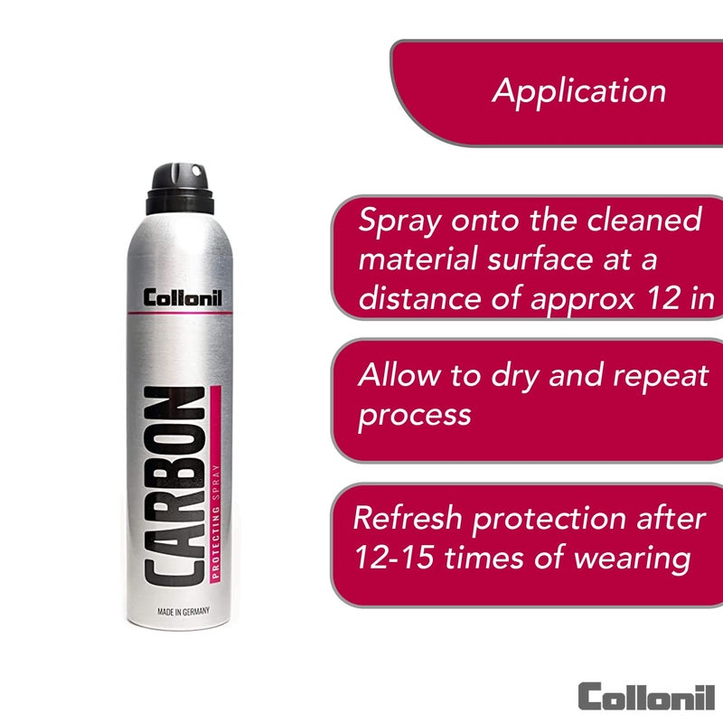 Collonil Carbon Lab Shoe Protector Spray 10.14 Fl Oz – Shoe water & stain repellent spray, Sneaker Protector - High-tech protection for all materials for jackets, handbags, backpacks & much more - Image 3