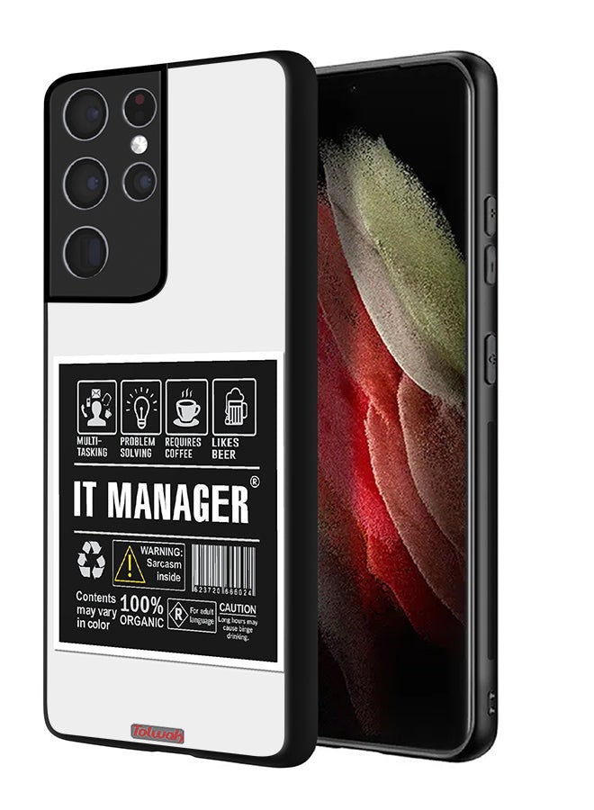 Tolwak Samsung Galaxy S21 Ultra 5G Protective Case Cover It Manager Sticker - Image 1