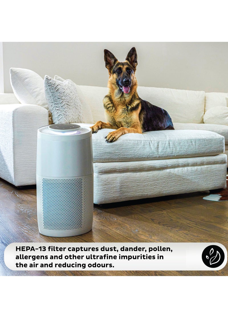 Instant Air Purifier AP300W, with Plasma Ion Technology,  Advanced 3-in-1 HEPA Filtration System-Pollen Filtration, Air Cleaner, Dust Extraction - For Home and Business use (36.0 sq m), Pearl White