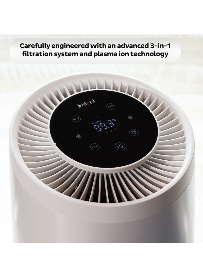 Instant Air Purifier AP300W, with Plasma Ion Technology,  Advanced 3-in-1 HEPA Filtration System-Pollen Filtration, Air Cleaner, Dust Extraction - For Home and Business use (36.0 sq m), Pearl White