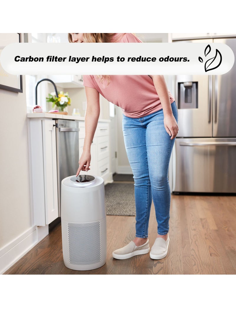 Instant Air Purifier AP300W, with Plasma Ion Technology,  Advanced 3-in-1 HEPA Filtration System-Pollen Filtration, Air Cleaner, Dust Extraction - For Home and Business use (36.0 sq m), Pearl White