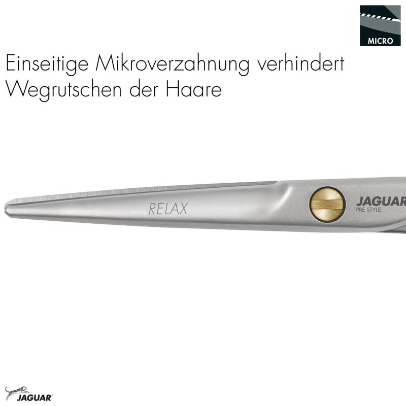 Jaguar Shears Pre Style Relax 5.5 Inch Offset Design Professional Ergonomic Steel Hair Cutting & Trimming Scissors for Salon Stylists, Beauticians, and Barbers - Image 5