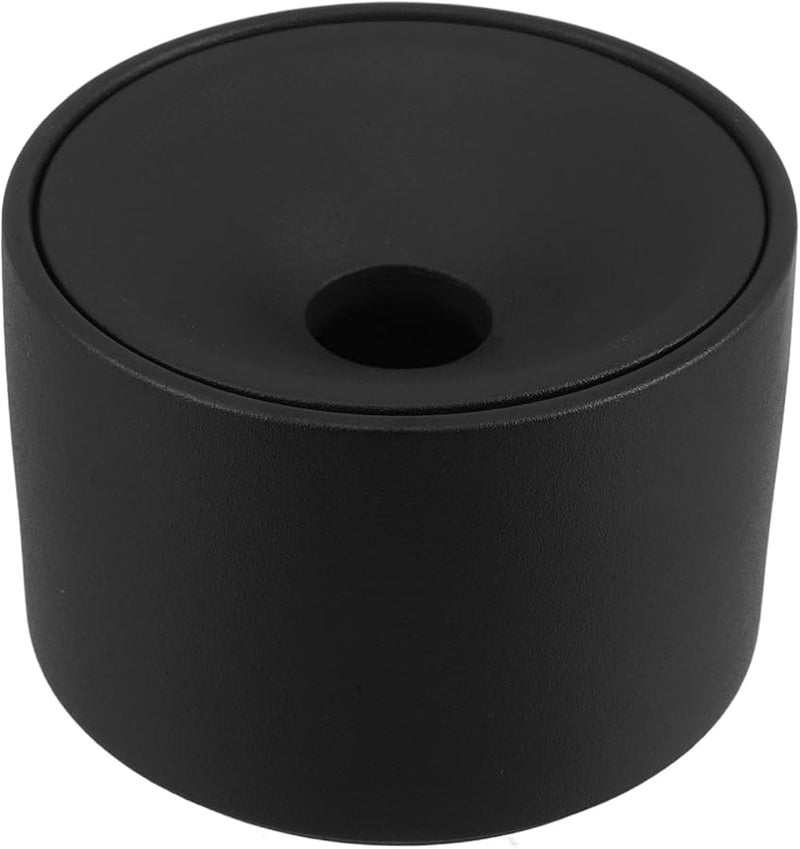Large Ceramic Ashtray With Lid Windproof Tabletop Cigarette Tray Indoor Outdoor Use Zen Black - Image 1