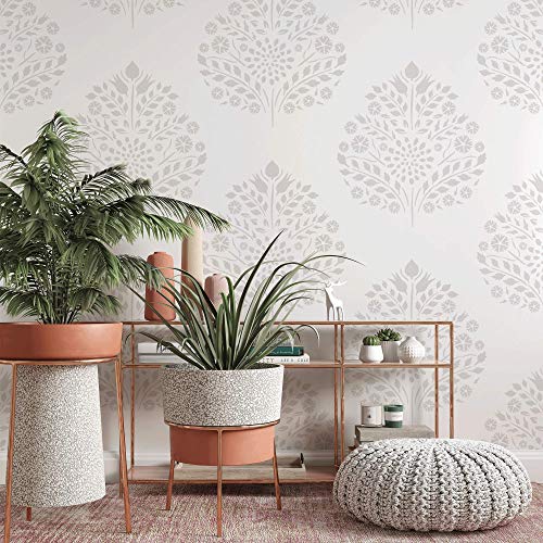 Stencil Revolution Leaf Damask Pattern Wall Stencil - Decorate Your Home for Less - Damask Stencil, Damask for Wall, Damask Wall Stencil, Large Damask Stencil - Image 4