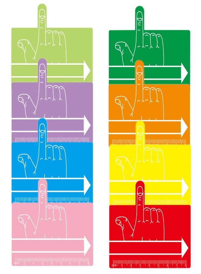 Bagentry 8 Pcs Finger Spacers for Writing with Guided Reading Strips, Finger Spacer Handwriting Tool, Word Spacing Tool Dyslexia Aid Bookmark for Home Classroom School Supplies (8 Colors) - Image 1