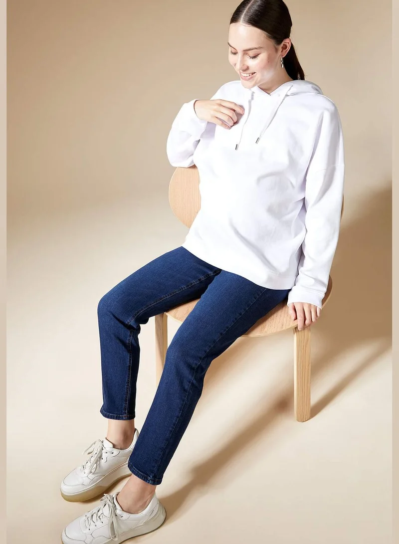 DeFacto Boyfriend Fit Wide Leg Maternity Jean Trousers