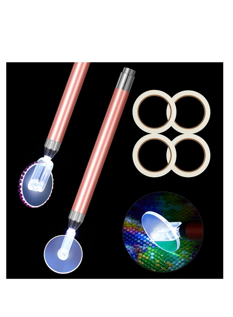 6-Piece LED Diamond Painting Pen Set - Efficient Tools for 5D Art, Jewelry, and Nail Designs with Tape and Light Point Drills - Image 1