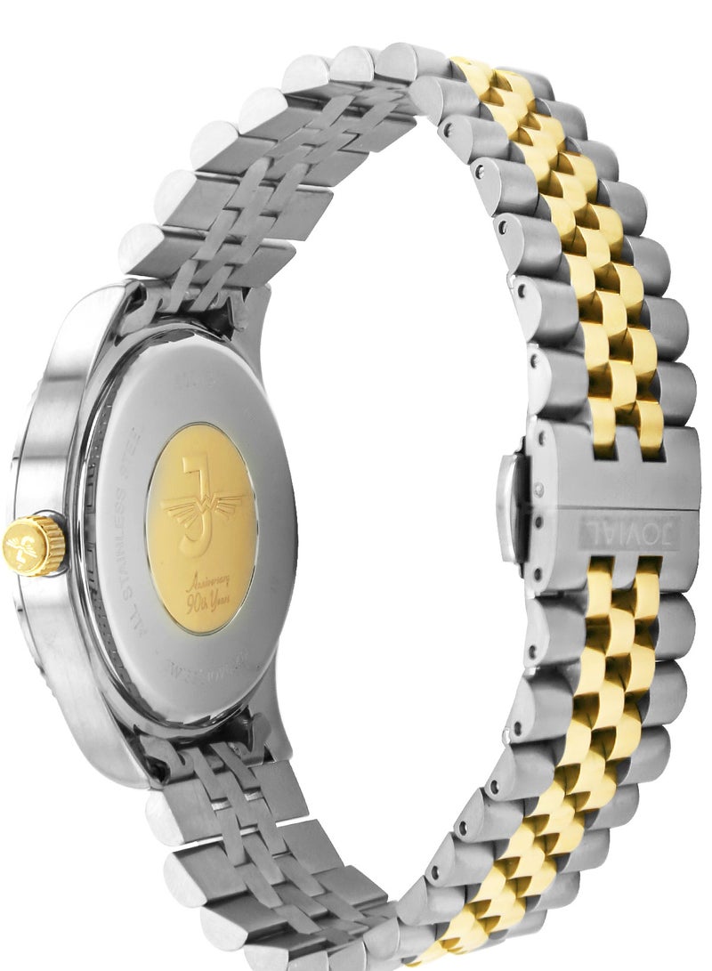 JOVIAL 5051GTMQ06E  Men's Fashion Watch, Quartz, Metal Band Watch, 40mm, Golden - Image 3